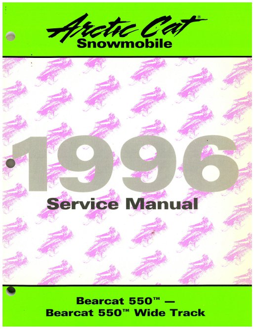 WIDE TRACK SNOWMOBILE SERVICE SHOP REPAIR MANUAL 1996 ARCTIC CAT BEARCAT 550 