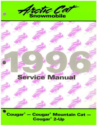 Official 1996 Arctic Cat Cougar Snowmobile Factory Service Manual