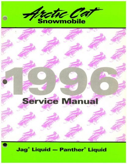 Official 1996 Arctic Cat Jag Liquid Panther Liquid Snowmobile Factory Service Manual