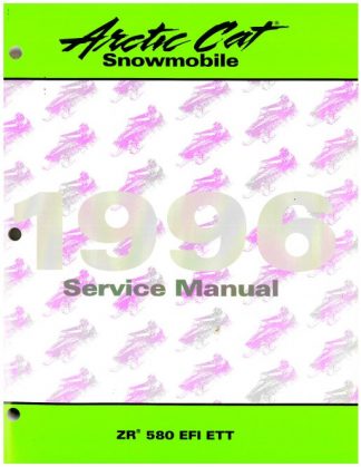 Official 1996 Arctic Cat ZR 580 EFI ETT Snowmobile Factory Service Manual