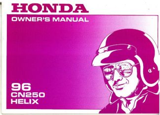 Official 1996 Honda CN250 Helix Motorcycle Factory Owners Manual