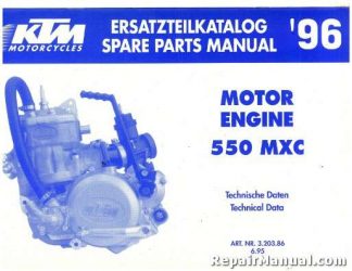 Official 1996 KTM 550 MXC Engine Spare Parts Manual