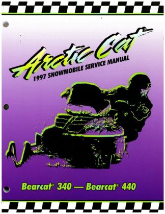 Used 1997 Arctic Cat Bearcat 340 Bearcat 440 Snowmobile Factory Service Manual