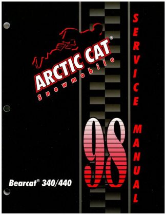 Used 1998 Arctic Cat Bearcat 340 440 Snowmobile Factory Service Manual