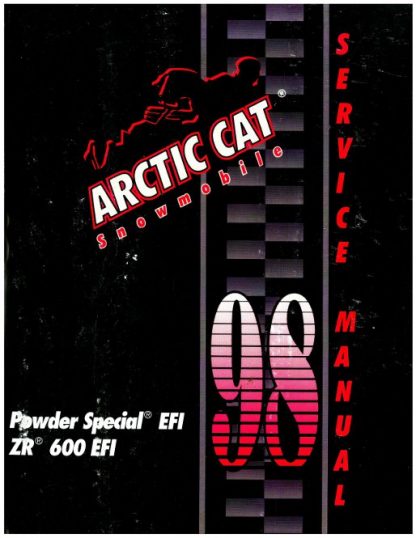 Official 1998 Arctic Cat Powder Special EFI ZR 600 EFI Snowmobile Factory Service Manual
