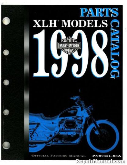 Official 1998 Harley Davidson XLH Parts Manual