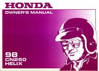 Official 1998 Honda CN250 Helix Motorcycle Factory Owners Manual