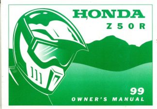Official 1999 Honda Z50R Owners Manual