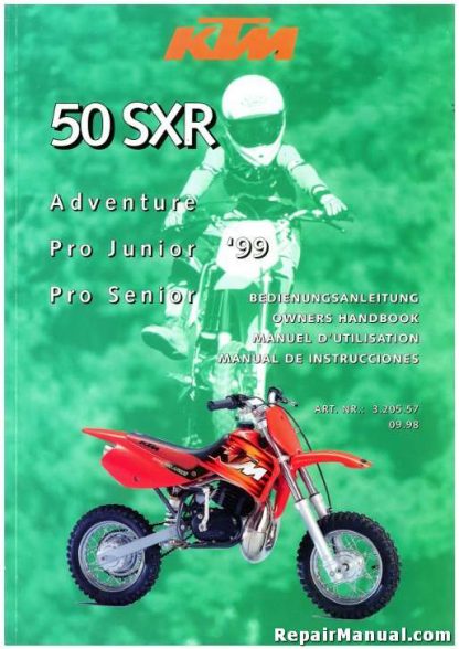 Official 1999 KTM 50 SXR Owners Handbook
