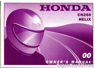 Official 2000 Honda CN250 Helix Motorcycle Factory Owners Manual