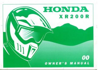 Official 2000 Honda XR200R Motorcycle Factory Owners Manual