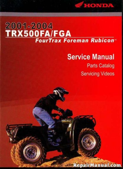 Official 2001-2004 Honda TRX500FA FGA Repair Manual CD-ROM