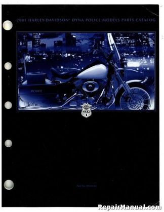 Official 2001 Harley Davidson Dyna Police Parts Manual