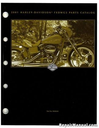 Used Official 2001 Harley Davidson FXDWG2 Parts Manual