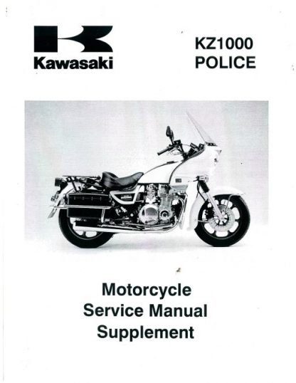 Official 2002-2003 Kawasaki KZ1000 Police Service Manual Supplement