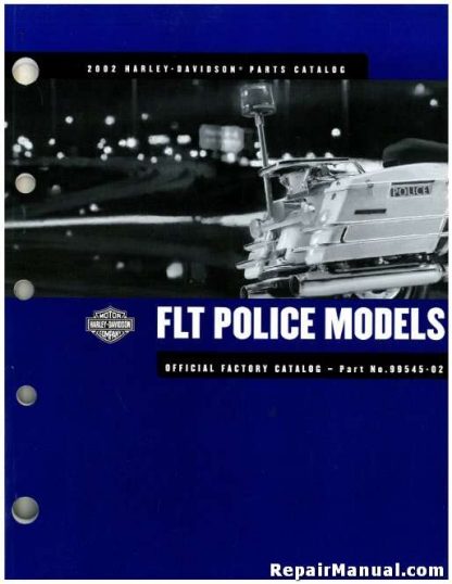 Official 2002 Harley Davidson FLT Police Parts Manual