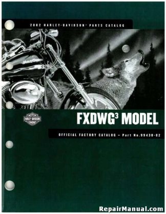 Official 2002 Harley Davidson FXDWG3 Parts Manual