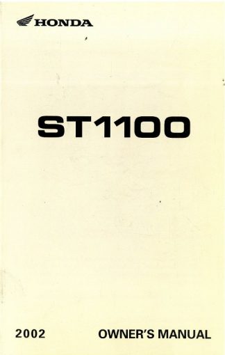 Official 2002 Honda ST1100 Factory Owners Manual