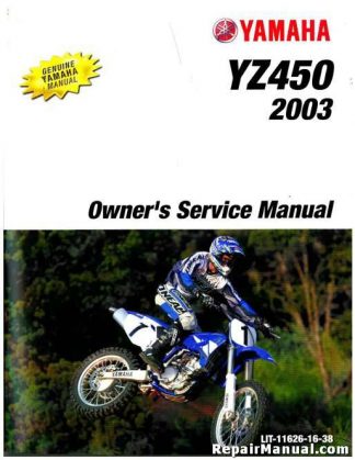 Official 2003 Yamaha YZ450FR Factory Owners Service Manual