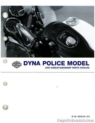 Official 2004 Harley Davidson Dyna Police Parts Manual
