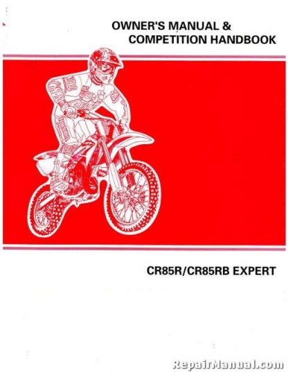 Official 2004 Honda CR85R RB Owners Manual