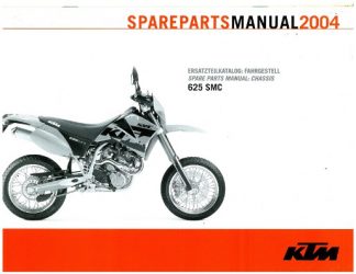 Official 2004 KTM 625 SMC Chassis Spare Parts Manual