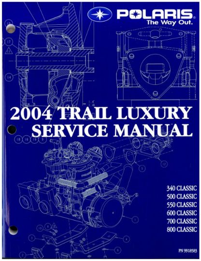 Official 2004 Polaris Edge Classic/Classic/Classic Edge Snowmobile Factory Service Manual