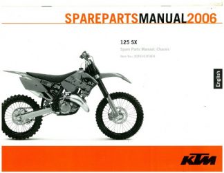 Official 2006 KTM 125 SX Chassis Spare Parts Manual