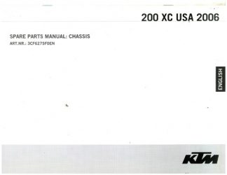 Official 2006 KTM 200 XC Chassis Spare Parts Manual