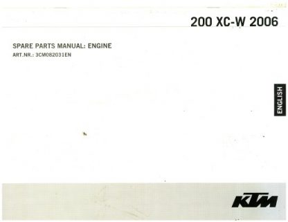 Official 2006 KTM 200 XC-W Engine Spare Parts Manual