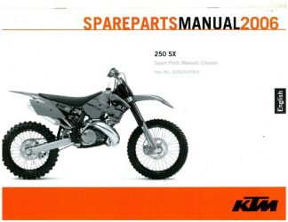 Official 2006 KTM 250 SX Chassis Spare Parts Manual