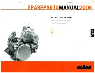 Official 2006 KTM 250 SX Engine Spare Parts Manual