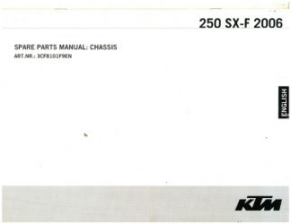 Official 2006 KTM 250 SX-F Chassis Spare Parts Manual