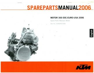 Official 2007 KTM 300 EXC Egnine Spare Parts Manual