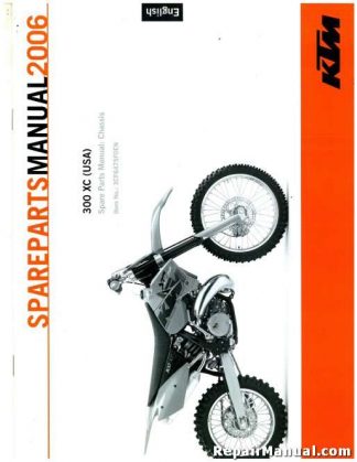 Official 2006 KTM 300 XC Chassis Spare Parts Manual