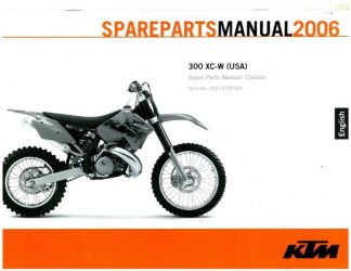 Official 2006 KTM 300 XC-W Chassis Spare Parts Manual