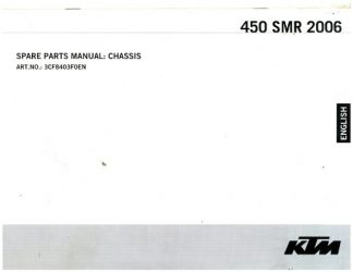 Official 2006 KTM 450 SMR Chassis Spare Parts Manual