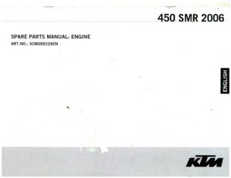 Official 2006 KTM 450 SMR Engine Spare Parts Manual