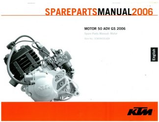 Official 2006 KTM 50 Adventure GS Engine Spare Parts Manual