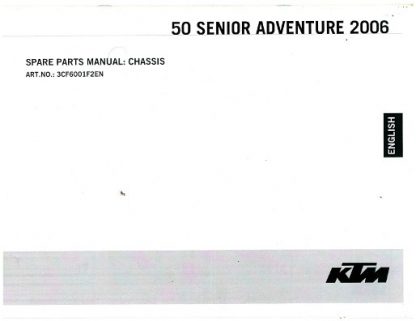 Official 2006 KTM 50 Senior Adventure Chassis Spare Parts Manual