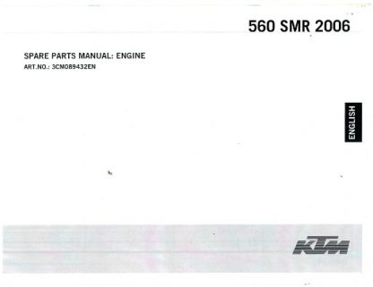 Official 2006 KTM 560 SMR Engine Spare Parts Manual
