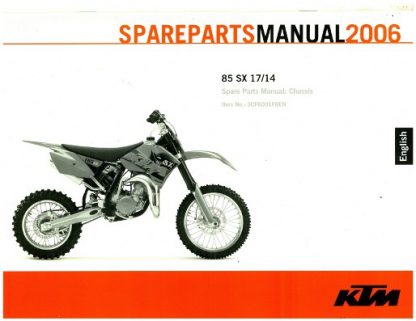 Official 2006 KTM 85 SX Chassis Spare Parts Manual