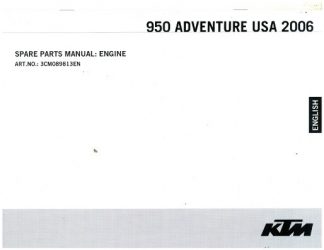 Official 2006 KTM 950 Adventure Engine Spare Parts Manual