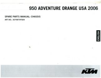 Official 2006 KTM 950 Adventure Orange Chassis Spare Parts Manual