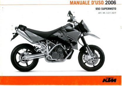 Official 2006 KTM 950 Supermoto Owners Manual Paper In Italian