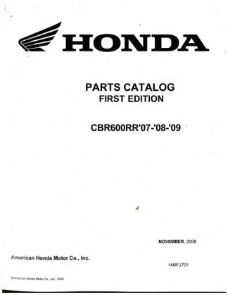 2009 HONDA CBR600RR/A OWNERS MANUAL YOU AND YOUR MOTORCYCLE RIDING TIPS 