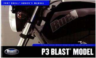 Official 2007 Buell P3 Blast Owners Manual