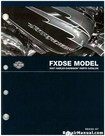 Official 2007 Harley Davidson FXDSE Parts Manual