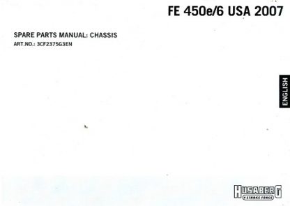Official 2007 Husaberg FE450E/6 USA Chassis Parts Manual