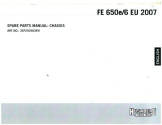 Official 2007 Husaberg FE650e/6 EU Chassis Parts Manual